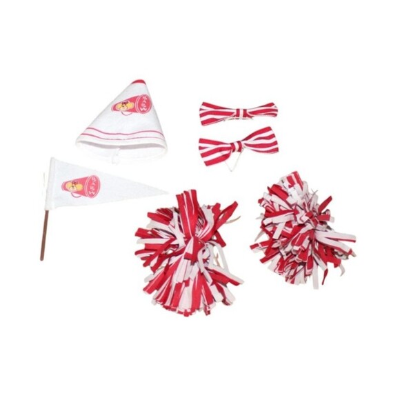 Build A Bear Workshop Red & White Cheerleading Outfit with Accessories - Picture 3 of 3